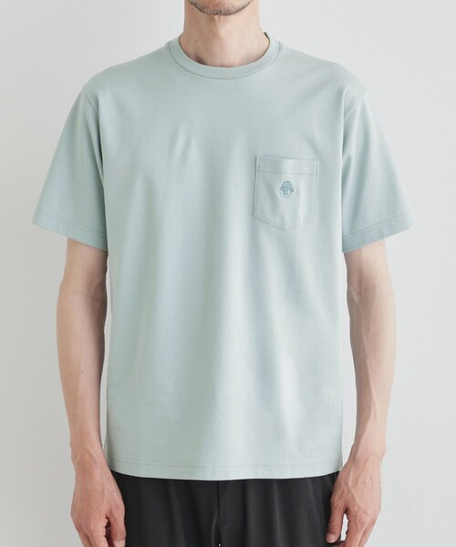 TAKEO KIKUCHI(タケオキクチ)の「【COOL CITY WEAR】ワンポイント刺しゅう ポケットTシャツ /接触冷感(Tシャツ/カットソー・メンズ・ホワイト/ボルドー/ブルー・02/03/04)」の6枚目の写真