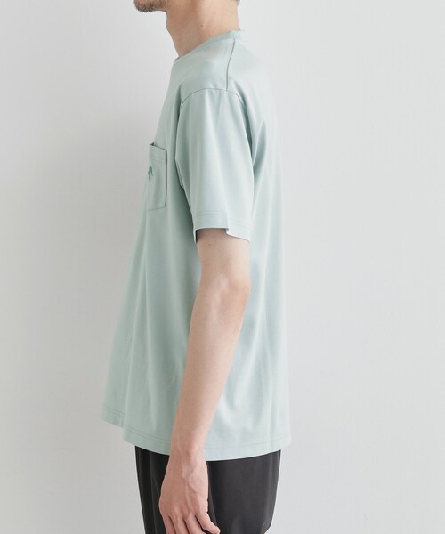 TAKEO KIKUCHI(タケオキクチ)の「【COOL CITY WEAR】ワンポイント刺しゅう ポケットTシャツ /接触冷感(Tシャツ/カットソー・メンズ・ホワイト/ボルドー/ブルー・02/03/04)」の7枚目の写真