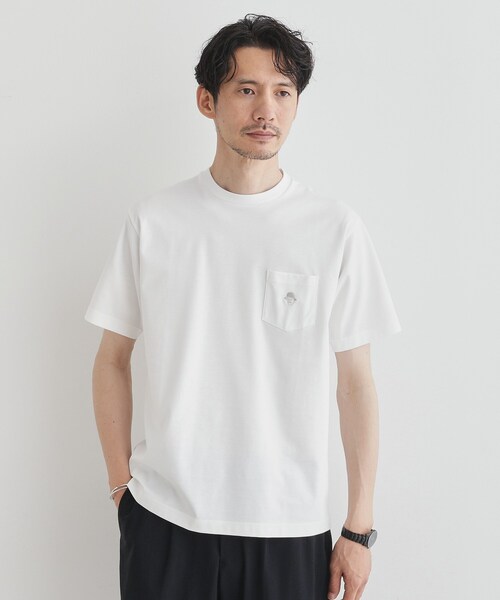 TAKEO KIKUCHI(タケオキクチ)の「【COOL CITY WEAR】ワンポイント刺しゅう ポケットTシャツ /接触冷感(Tシャツ/カットソー・メンズ・ホワイト/ボルドー/ブルー・02/03/04)」の13枚目の写真