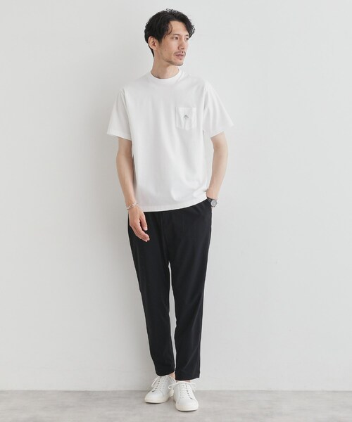TAKEO KIKUCHI(タケオキクチ)の「【COOL CITY WEAR】ワンポイント刺しゅう ポケットTシャツ /接触冷感(Tシャツ/カットソー・メンズ・ホワイト/ボルドー/ブルー・02/03/04)」の14枚目の写真