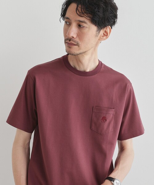 TAKEO KIKUCHI(タケオキクチ)の「【COOL CITY WEAR】ワンポイント刺しゅう ポケットTシャツ /接触冷感(Tシャツ/カットソー・メンズ・ホワイト/ボルドー/ブルー・02/03/04)」の16枚目の写真