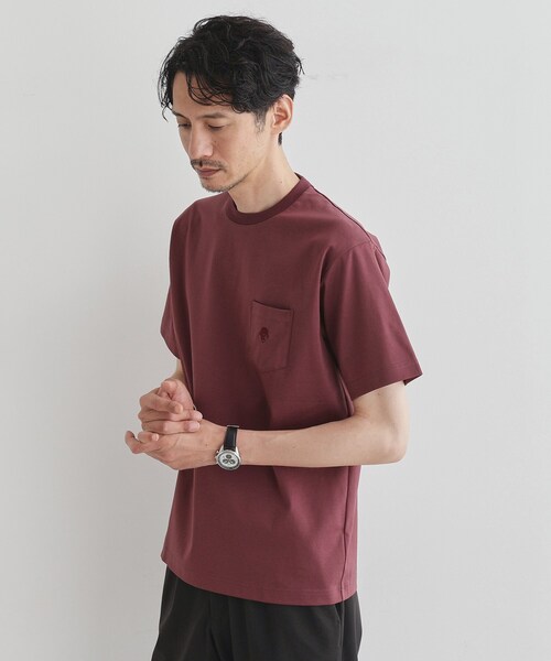 TAKEO KIKUCHI(タケオキクチ)の「【COOL CITY WEAR】ワンポイント刺しゅう ポケットTシャツ /接触冷感(Tシャツ/カットソー・メンズ・ホワイト/ボルドー/ブルー・02/03/04)」の17枚目の写真