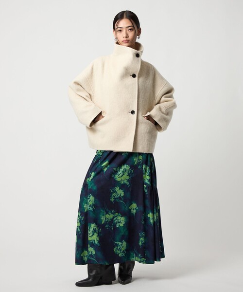 EMMEL REFINES＞EM スタンド シャギー ショートコート（ピーコート