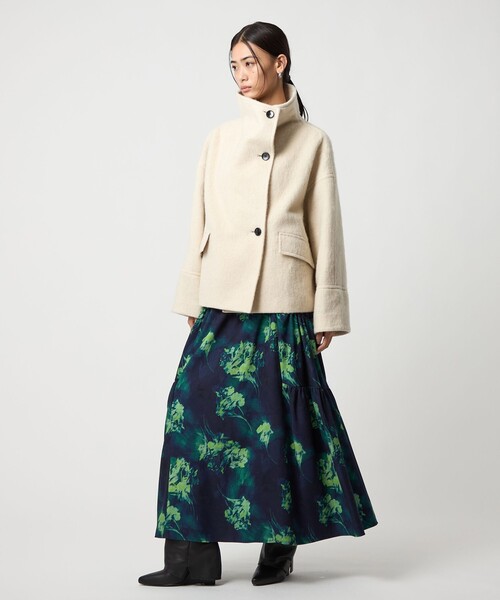 EMMEL REFINES スタンド ショートコート(ネイビー) EMMEL REFINES（エメルリファインズ）の「＜EMMEL REFINES＞EM