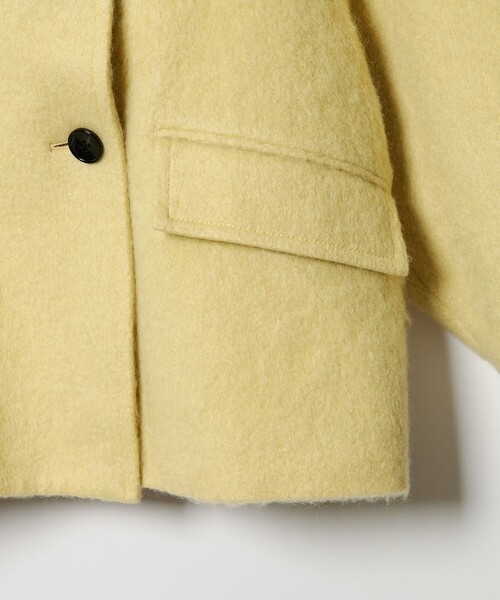 EMMEL REFINES（エメルリファインズ）の「＜EMMEL REFINES＞EM スタンド シャギー ショートコート（ピーコート・レディース・ナチュラル/イエロー・FREE）」の13枚目の写真