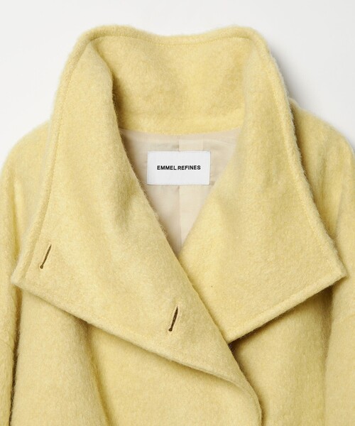 EMMEL REFINES（エメルリファインズ）の「＜EMMEL REFINES＞EM スタンド シャギー ショートコート（ピーコート・レディース・ナチュラル/イエロー・FREE）」の14枚目の写真