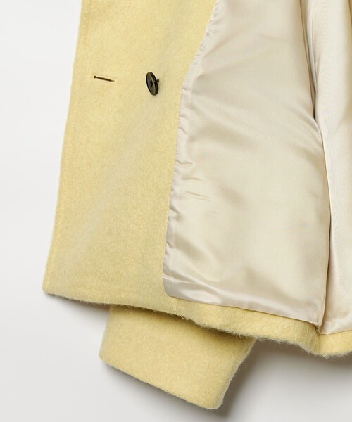 EMMEL REFINES（エメルリファインズ）の「＜EMMEL REFINES＞EM スタンド シャギー ショートコート（ピーコート・レディース・ナチュラル/イエロー・FREE）」の15枚目の写真