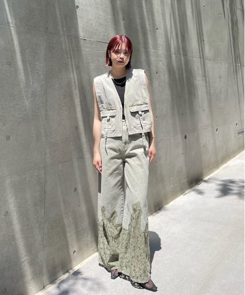 パンツ LACE DOCKING FADE DENIM PANTS LACE DOCKING FADE DENIM PANTS(デニムパンツ)|Ameri(アメリ