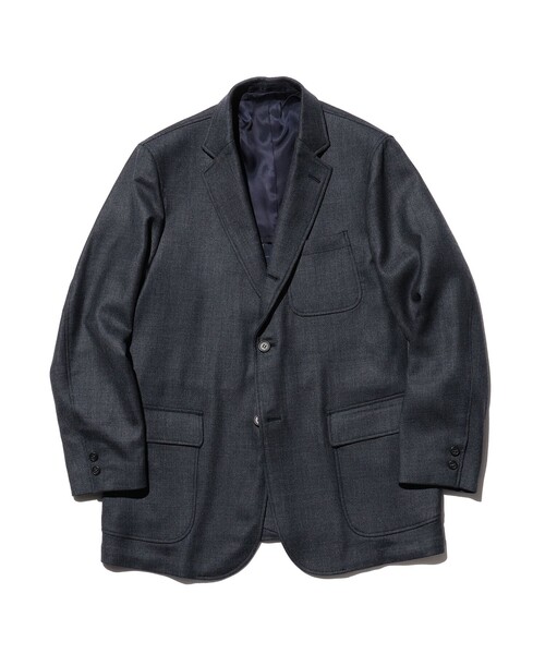 BEAMS PLUS（ビームスプラス）の「ダブルウィーブ ウール 3ボタンジャケット ボックスフィット（テーラードジャケット・メンズ・チャコールグレー/ネイビー・M/S/L）」の2枚目の写真