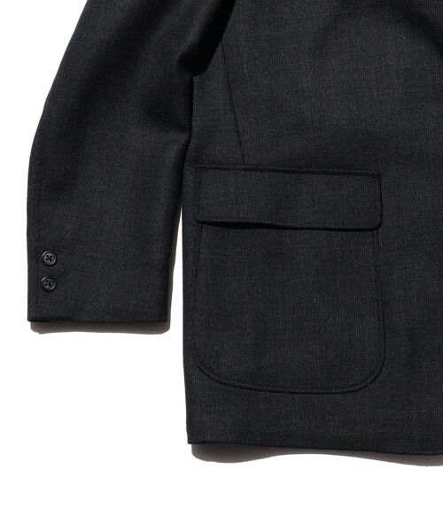 BEAMS PLUS（ビームスプラス）の「ダブルウィーブ ウール 3ボタンジャケット ボックスフィット（テーラードジャケット・メンズ・チャコールグレー/ネイビー・M/S/L）」の8枚目の写真