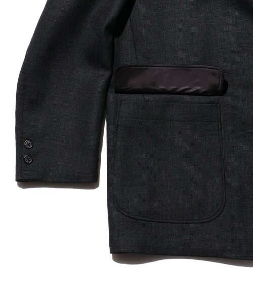 BEAMS PLUS（ビームスプラス）の「ダブルウィーブ ウール 3ボタンジャケット ボックスフィット（テーラードジャケット・メンズ・チャコールグレー/ネイビー・M/S/L）」の9枚目の写真