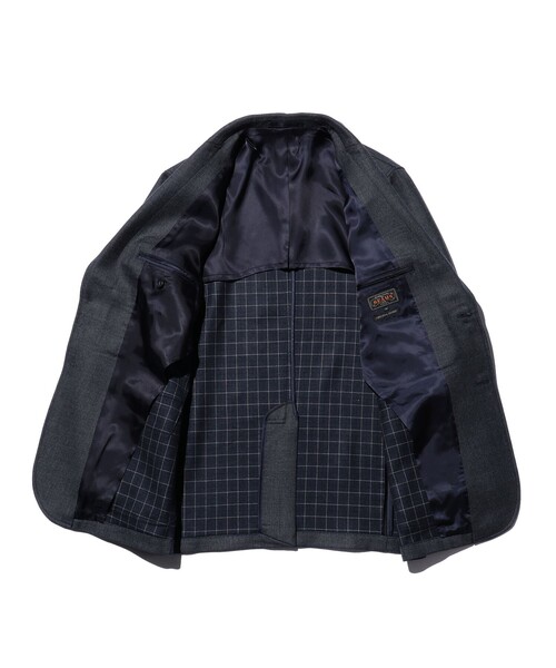 BEAMS PLUS（ビームスプラス）の「ダブルウィーブ ウール 3ボタンジャケット ボックスフィット（テーラードジャケット・メンズ・チャコールグレー/ネイビー・M/S/L）」の22枚目の写真