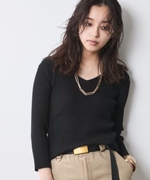 トゥービーシック 七分袖 ニットプルオーバー ROPE' PICNIC（ロペ ピクニック） ニット セーター オーガニックスイス
