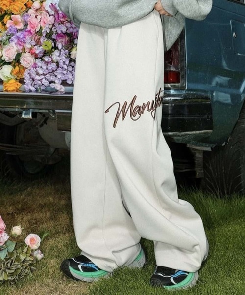 MAISON DE THERESE（メゾン ド テレーズ）の「ロゴスウェットワイドパンツ（その他パンツ・レディース・ブラック/Cream/グレー・FREE）」の3枚目の写真