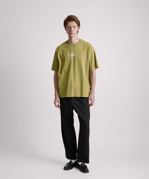 Saturdays NYC（サタデーズ ニューヨークシティ ）の「Slash SNYC Surf Relaxed SS Tee（Tシャツ/カットソー・メンズ・キナリ/チャコールグレー/イエロー・L/M/S/XL）」の8枚目の写真