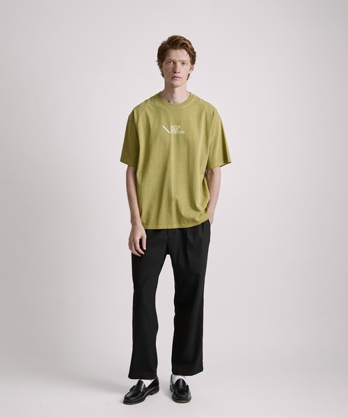 Saturdays NYC（サタデーズ ニューヨークシティ ）の「Slash SNYC Surf Relaxed SS Tee（Tシャツ/カットソー・メンズ・キナリ/チャコールグレー/イエロー・L/M/S/XL）」の9枚目の写真