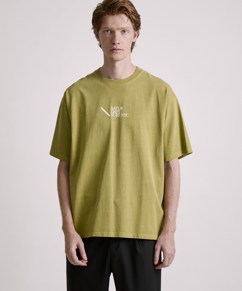 Saturdays NYC（サタデーズ ニューヨークシティ ）の「Slash SNYC Surf Relaxed SS Tee（Tシャツ/カットソー・メンズ・キナリ/チャコールグレー/イエロー・L/M/S/XL）」の20枚目の写真