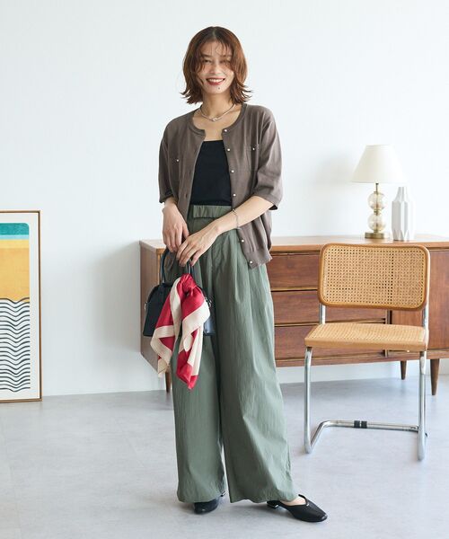 Green　Parks（グリーンパークス）の「・スクエアパターンスカーフ 70×70（バンダナ/スカーフ・レディース・レッド/グリーン・FREE）」の4枚目の写真