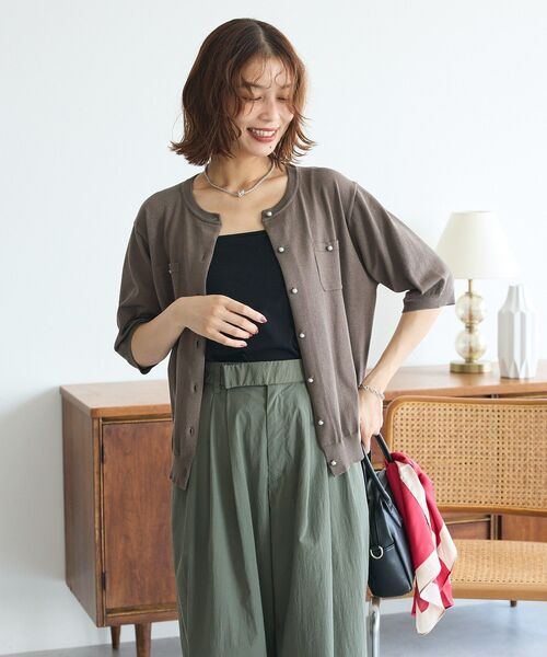 Green　Parks（グリーンパークス）の「・スクエアパターンスカーフ 70×70（バンダナ/スカーフ・レディース・レッド/グリーン・FREE）」の5枚目の写真