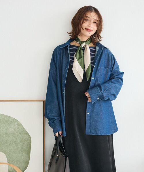 Green　Parks（グリーンパークス）の「・スクエアパターンスカーフ 70×70（バンダナ/スカーフ・レディース・レッド/グリーン・FREE）」の7枚目の写真