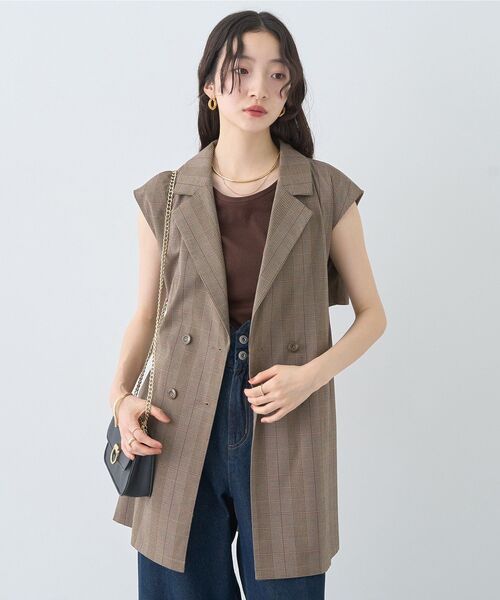 earth music&ecology(アースミュージックアンドエコロジー)の「ショートジレンチ(トレンチコート・レディース・ベージュ/ブラック/ブラウン系その他4・FREE)」の12枚目の写真