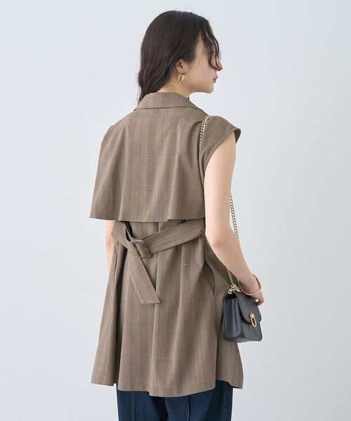 earth music&ecology(アースミュージックアンドエコロジー)の「ショートジレンチ(トレンチコート・レディース・ベージュ/ブラック/ブラウン系その他4・FREE)」の14枚目の写真