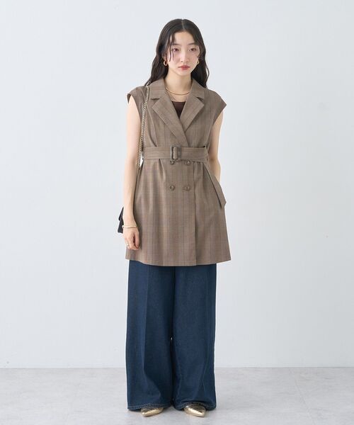 earth music&ecology(アースミュージックアンドエコロジー)の「ショートジレンチ(トレンチコート・レディース・ベージュ/ブラック/ブラウン系その他4・FREE)」の18枚目の写真