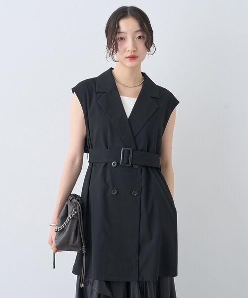 earth music&ecology(アースミュージックアンドエコロジー)の「ショートジレンチ(トレンチコート・レディース・ベージュ/ブラック/ブラウン系その他4・FREE)」の19枚目の写真