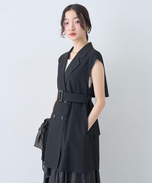 earth music&ecology(アースミュージックアンドエコロジー)の「ショートジレンチ(トレンチコート・レディース・ベージュ/ブラック/ブラウン系その他4・FREE)」の20枚目の写真