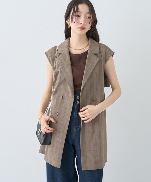 earth music&ecology(アースミュージックアンドエコロジー)の「ショートジレンチ(トレンチコート・レディース・ベージュ/ブラック/ブラウン系その他4・FREE)」の1枚目の写真