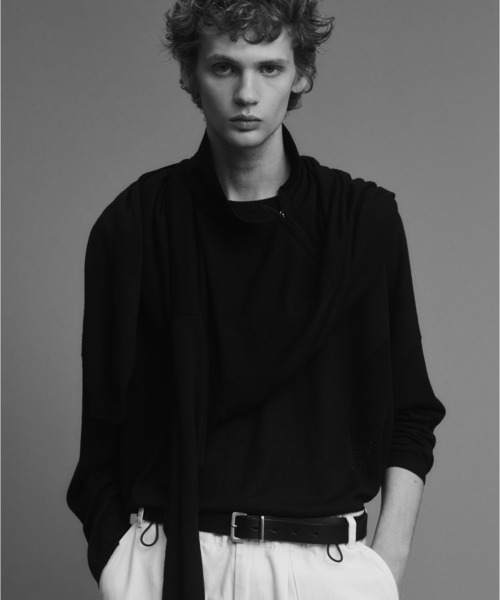 BAL(バル)の「VENTILATION MESH CREW SWEATER(ニット/セーター・メンズ・ベージュ/ブラック・1/2/3)」の1枚目の写真