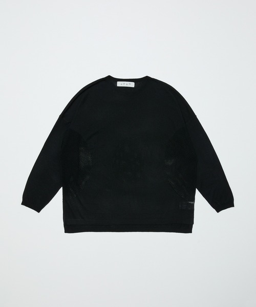 BAL(バル)の「VENTILATION MESH CREW SWEATER(ニット/セーター・メンズ・ベージュ/ブラック・1/2/3)」の9枚目の写真