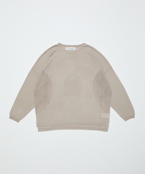 BAL(バル)の「VENTILATION MESH CREW SWEATER(ニット/セーター・メンズ・ベージュ/ブラック・1/2/3)」の11枚目の写真
