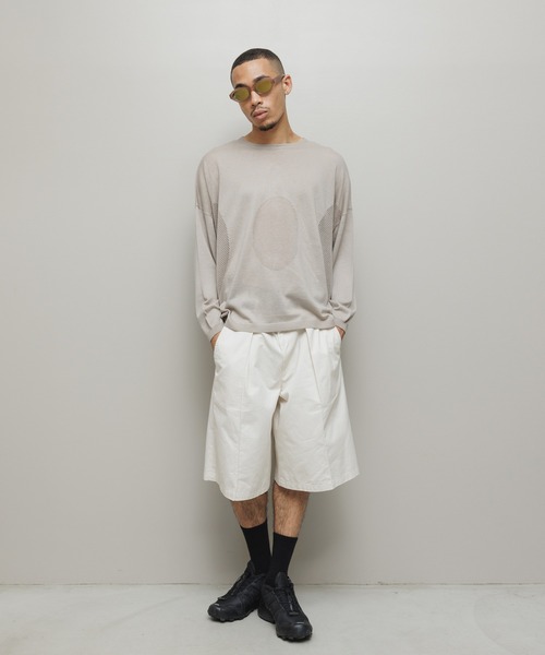 BAL(バル)の「VENTILATION MESH CREW SWEATER(ニット/セーター・メンズ・ベージュ/ブラック・1/2/3)」の16枚目の写真