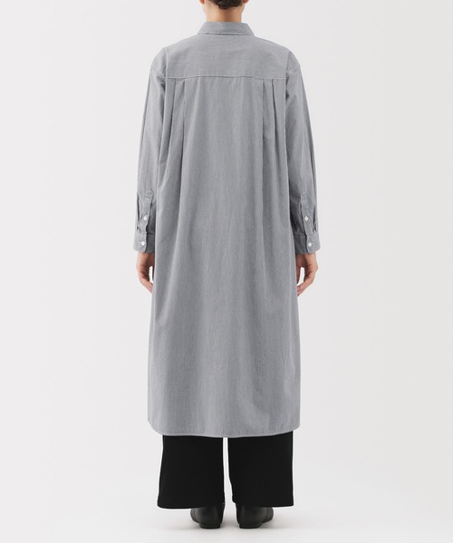 無印良品（ムジルシリョウヒン）の「婦人　洗いざらし　ブロード長袖シャツワンピース（ワンピース・レディース・グレー系/ダークネイビー・XL/L/M/S）」の11枚目の写真