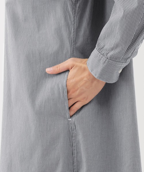 無印良品（ムジルシリョウヒン）の「婦人　洗いざらし　ブロード長袖シャツワンピース（ワンピース・レディース・グレー系/ダークネイビー・XL/L/M/S）」の3枚目の写真