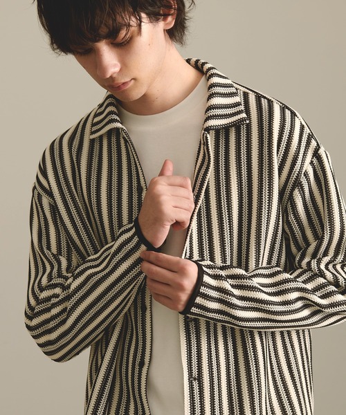 Revo. Balfaseless Stripe Semi-Overpack long sleeve — полосатая рубашка Revo.