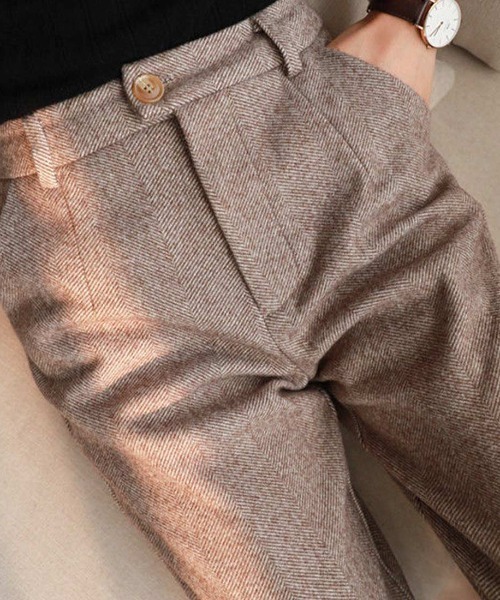 Forcement(フォースメント)の「スタイルよくみえ上品パンツ(その他パンツ・レディース・ベージュ/ブラウン・M/L)」の6枚目の写真
