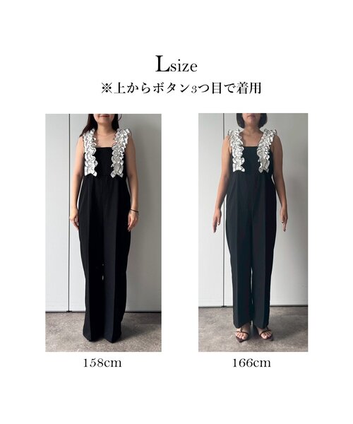 prose verse(プロズヴェール)の「フリルサスペンダーサロペット(サロペット/オーバーオール・レディース・ブラック系その他・PL/PM/LARGE/MEDIUM)」の3枚目の写真