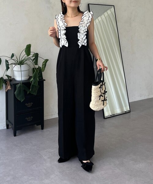 prose verse(プロズヴェール)の「フリルサスペンダーサロペット(サロペット/オーバーオール・レディース・ブラック系その他・PL/PM/LARGE/MEDIUM)」の6枚目の写真