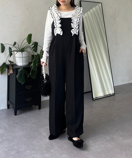 prose verse(プロズヴェール)の「フリルサスペンダーサロペット(サロペット/オーバーオール・レディース・ブラック系その他・PL/PM/LARGE/MEDIUM)」の18枚目の写真