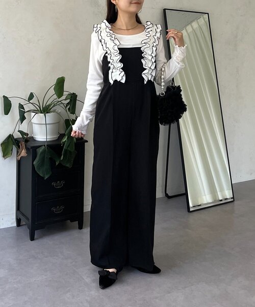 prose verse(プロズヴェール)の「フリルサスペンダーサロペット(サロペット/オーバーオール・レディース・ブラック系その他・PL/PM/LARGE/MEDIUM)」の22枚目の写真