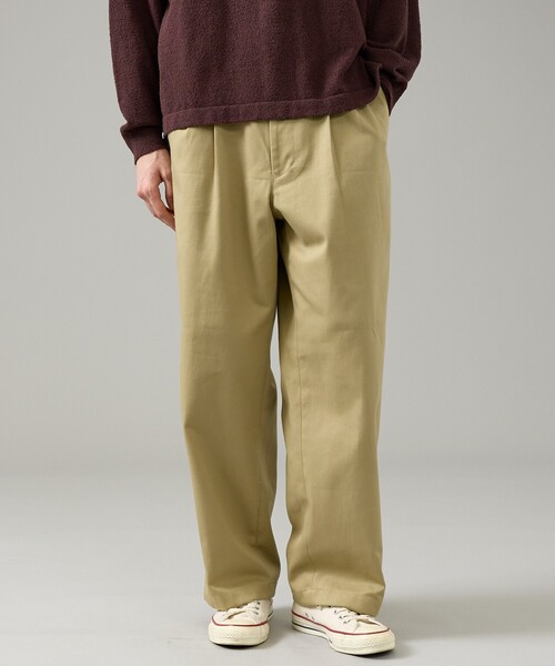 ABAHOUSE（アバハウス）の「2タック チノワイドパンツ / イージーパンツ（チノパンツ・メンズ・ブラウン/ブラック/オフホワイト/ベージュ・46/48）」の17枚目の写真