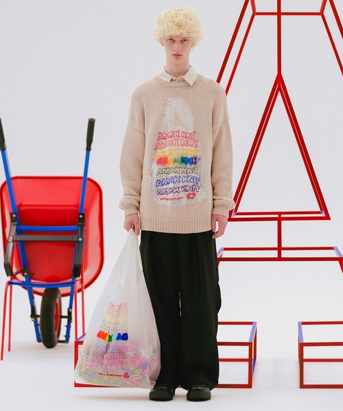 amok（アモク）の「WOOL WIDE TROUSERS（スラックス・メンズ・グレー/ブラック・L/M/S）」の4枚目の写真