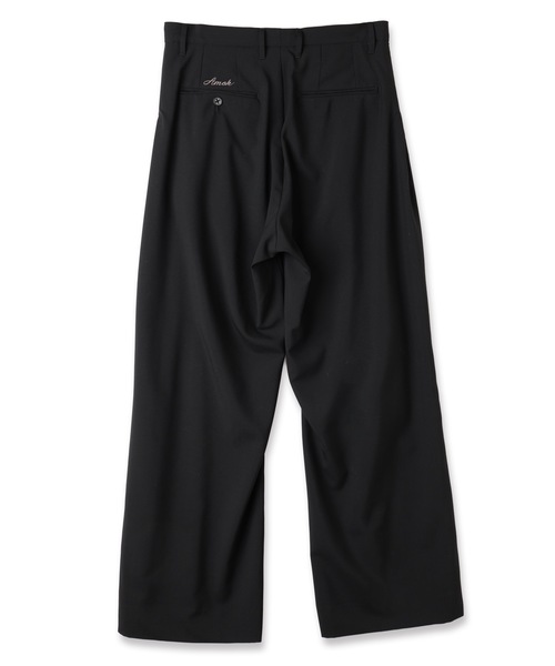 amok（アモク）の「WOOL WIDE TROUSERS（スラックス・メンズ・グレー/ブラック・L/M/S）」の6枚目の写真