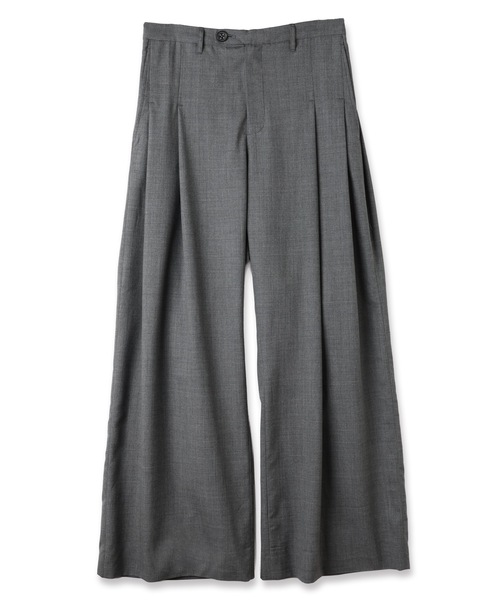 amok（アモク）の「WOOL WIDE TROUSERS（スラックス・メンズ・グレー/ブラック・L/M/S）」の7枚目の写真