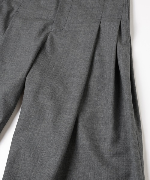 amok（アモク）の「WOOL WIDE TROUSERS（スラックス・メンズ・グレー/ブラック・L/M/S）」の9枚目の写真