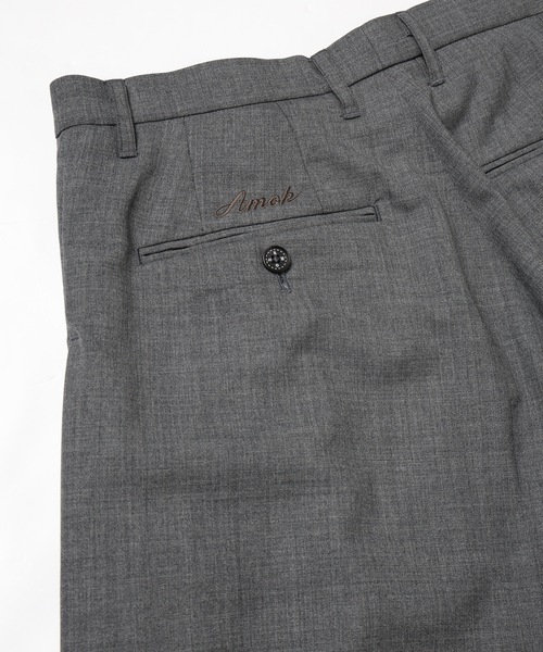 amok（アモク）の「WOOL WIDE TROUSERS（スラックス・メンズ・グレー/ブラック・L/M/S）」の11枚目の写真