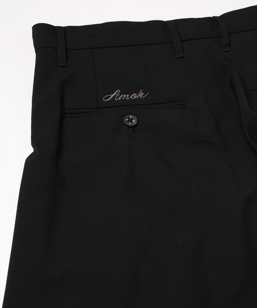 amok（アモク）の「WOOL WIDE TROUSERS（スラックス・メンズ・グレー/ブラック・L/M/S）」の16枚目の写真