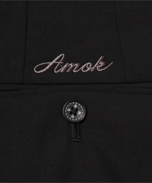 amok（アモク）の「WOOL WIDE TROUSERS（スラックス・メンズ・グレー/ブラック・L/M/S）」の17枚目の写真